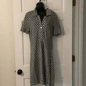 Tory Burch Lennox French Terry Retro Diamond Polo Dress